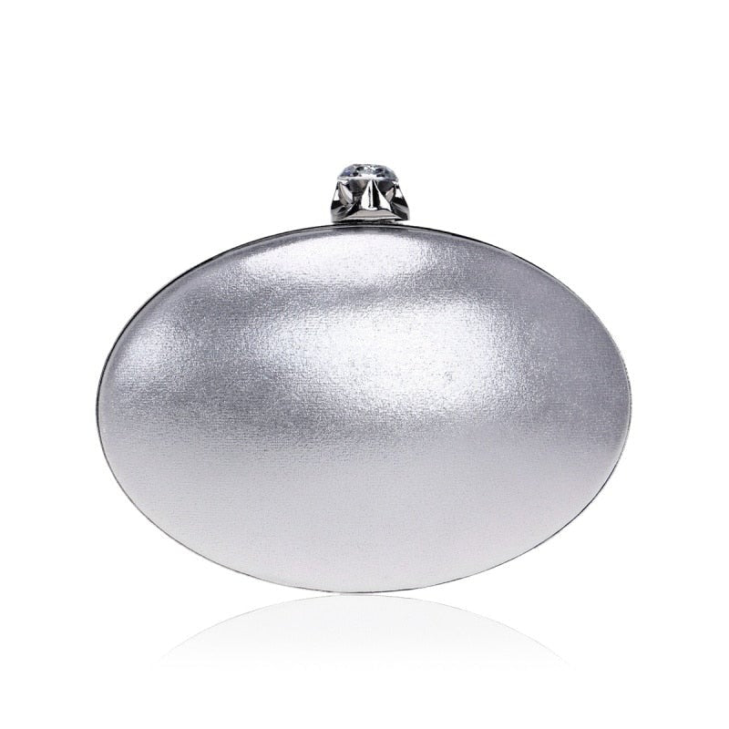 Design Egg Shaped Women Day Clutches Chain Shoulder Rhinestones Lady Wedding Party Evening Bags Mixed Color Wallets-0